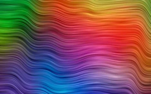 Light Multicolor, Rainbow vector pattern with lines, ovals. Stockillustratie