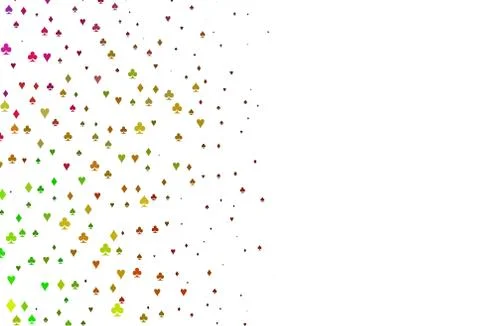 Light Multicolor, Rainbow vector pattern with symbol of cards. Stockillustratie