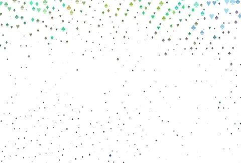 Light Multicolor, Rainbow vector pattern with symbol of cards. Stock Illustration