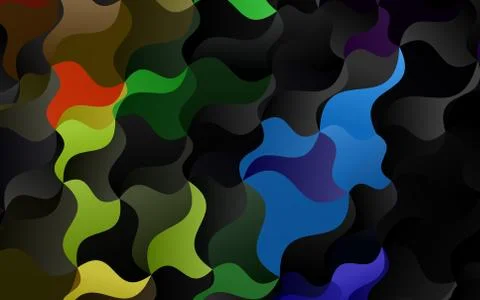 Light Multicolor, Rainbow vector pattern with lava shapes. Stockillustratie