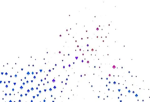 Light Multicolor, Rainbow vector pattern with symbol of cards. 스톡 일러스트