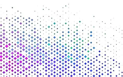 Light Multicolor, Rainbow vector pattern with christmas stars. Stockillustratie