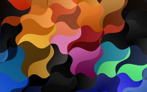 Light Multicolor, Rainbow vector pattern with liquid shapes. Stockillustratie