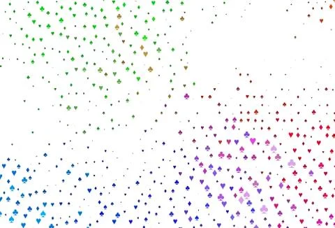 Light Multicolor, Rainbow vector pattern with symbol of cards. イラスト素材