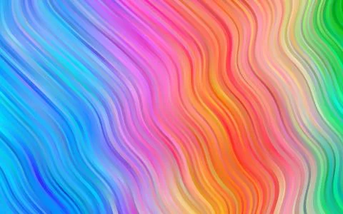 Light Multicolor, Rainbow vector pattern with bubble shapes. Stock Illustration