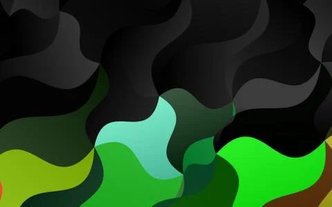 Light Multicolor, Rainbow vector pattern with lava shapes. Illustrazione stock