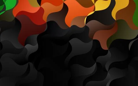 Light Multicolor, Rainbow vector pattern with bent ribbons. 스톡 일러스트