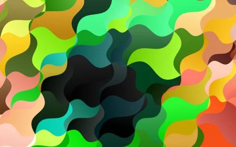 Light Multicolor, Rainbow vector pattern with bent ribbons. 스톡 일러스트