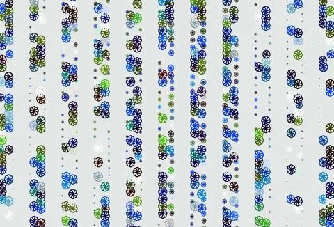 Light Multicolor, Rainbow vector pattern with christmas snowflakes. 库存插图