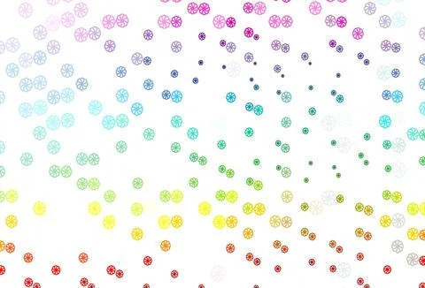 Light Multicolor, Rainbow vector pattern with christmas snowflakes. 스톡 일러스트