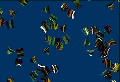 Light Multicolor, Rainbow vector pattern in polygonal style with circles. Stock Illustration