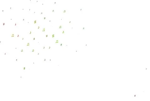 Light Multicolor, Rainbow vector pattern with music elements. Illustrazione stock