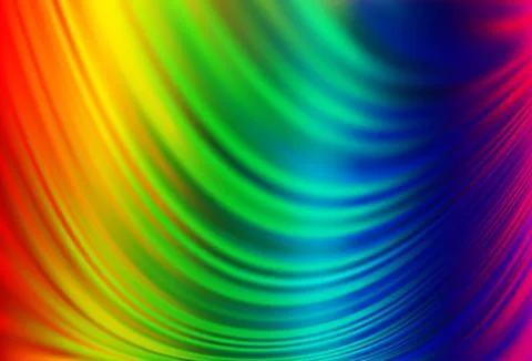 Light Multicolor, Rainbow vector pattern with curved circles. イラスト素材