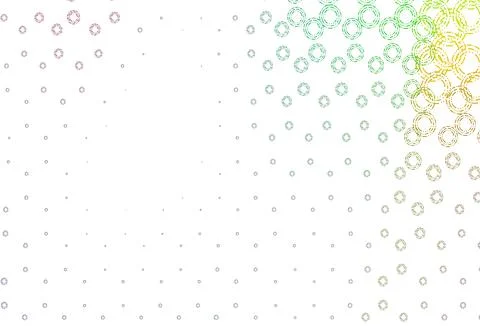 Light multicolor, rainbow vector pattern with spheres. Stock Illustration