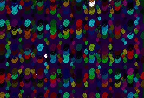 Light Multicolor, Rainbow vector pattern with bubble shapes. Stock Illustration