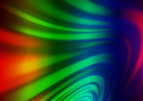 Light Multicolor, Rainbow vector pattern with curved circles. Stock Illustration