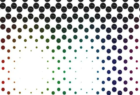 Light multicolor, rainbow vector pattern with spheres. Stockillustratie