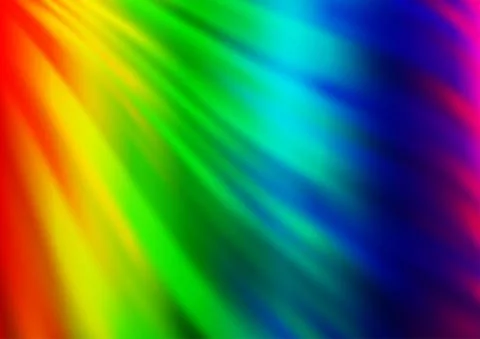 Light Multicolor, Rainbow vector pattern with bent ribbons. Illustrazione stock