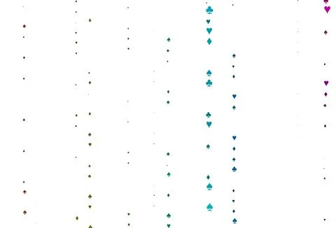 Light Multicolor, Rainbow vector pattern with symbol of cards. Stock Illustration
