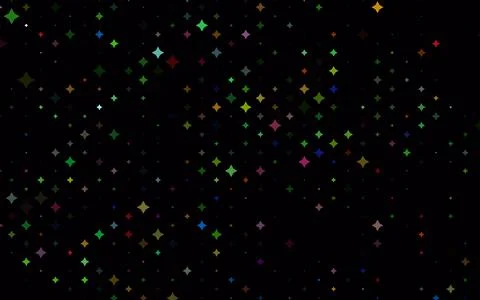 Light Multicolor, Rainbow vector pattern with christmas stars. Stockillustratie