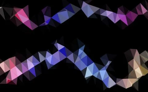 Light Multicolor, Rainbow vector polygon abstract background. Stock Illustration