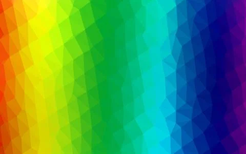 Light Multicolor, Rainbow vector polygon abstract background. Stock Illustration