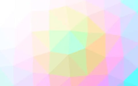 Light Multicolor, Rainbow vector polygon abstract backdrop. Stock Illustration
