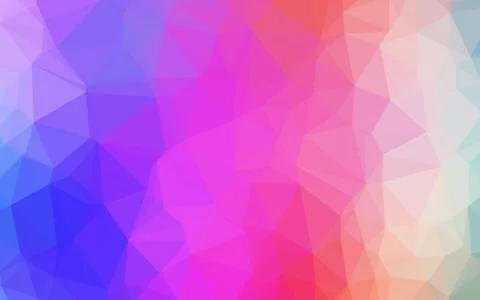Light Multicolor, Rainbow vector polygon abstract layout. Stock Illustration