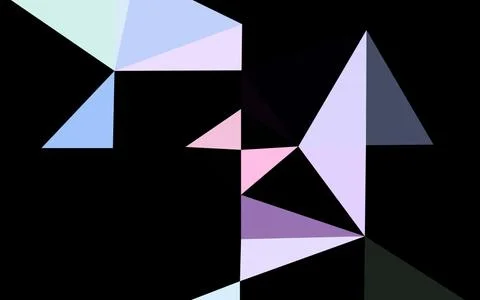 Light Multicolor, Rainbow vector polygon abstract layout. Stock Illustration