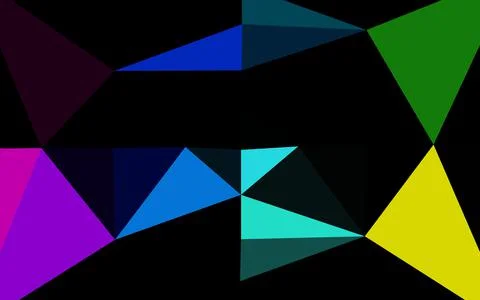 Light Multicolor, Rainbow vector polygon abstract layout. Stock Illustration