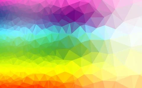 Light Multicolor, Rainbow vector polygon abstract backdrop. イラスト素材