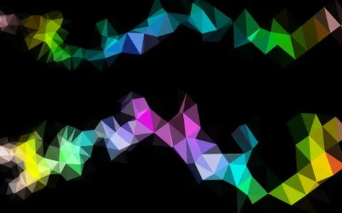 Light Multicolor, Rainbow vector polygonal background. 스톡 일러스트