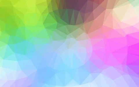 Light Multicolor, Rainbow vector polygonal pattern. Stock Illustration