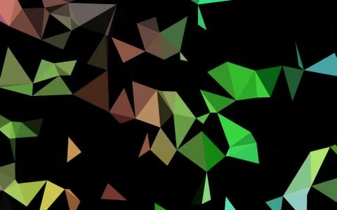 Light Multicolor, Rainbow vector polygonal pattern. Stock Illustration