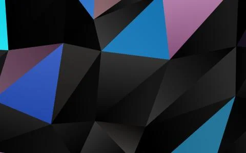 Light Multicolor, Rainbow vector polygonal pattern. Stock Illustration
