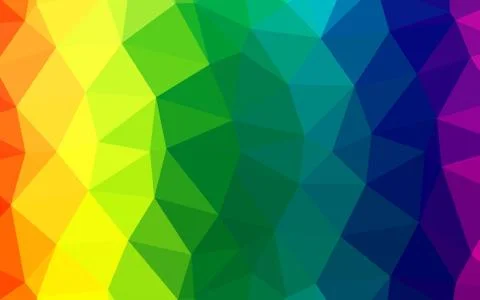 Light Multicolor, Rainbow vector polygonal pattern. Stock Illustration