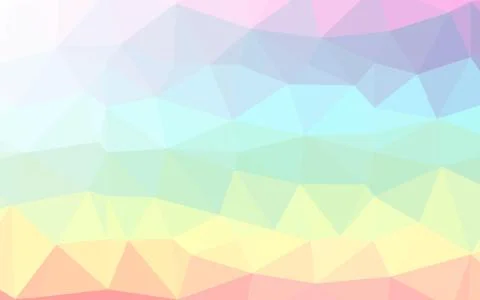 Light Multicolor, Rainbow vector polygonal background. Stock Illustration