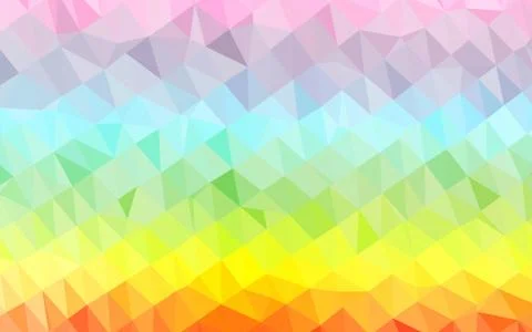 Light Multicolor, Rainbow vector polygonal pattern. Illustrazione stock