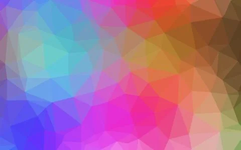 Light Multicolor, Rainbow vector polygonal pattern. Illustrazione stock