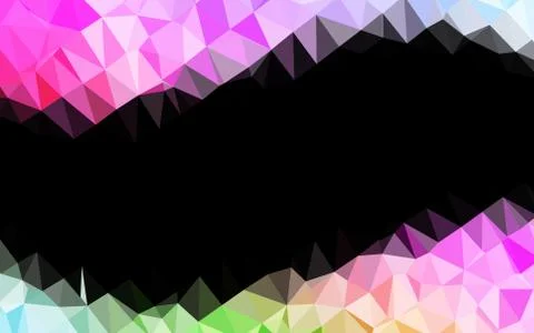 Light Multicolor, Rainbow vector polygonal pattern. Stockillustratie