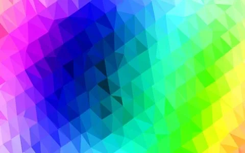 Light Multicolor, Rainbow vector polygonal pattern. 스톡 일러스트