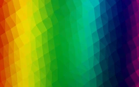 Light Multicolor, Rainbow vector polygonal pattern. Stock Illustration