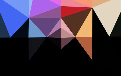 Light Multicolor, Rainbow vector polygonal background. Stock Illustration