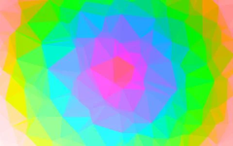 Light Multicolor, Rainbow vector polygonal template. Illustrazione stock