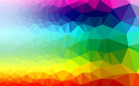 Light Multicolor, Rainbow vector polygonal pattern. Illustrazione stock