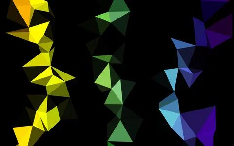 Light Multicolor, Rainbow vector polygonal pattern. Stock Illustration
