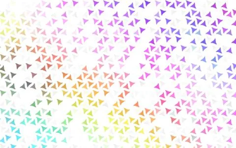 Light Multicolor, Rainbow vector seamless pattern in polygonal style. Stock Illustration
