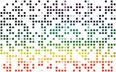 Light Multicolor, Rainbow vector seamless pattern in square style. Stock Illustration