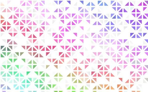 Light Multicolor, Rainbow vector seamless texture in triangular style. 스톡 일러스트