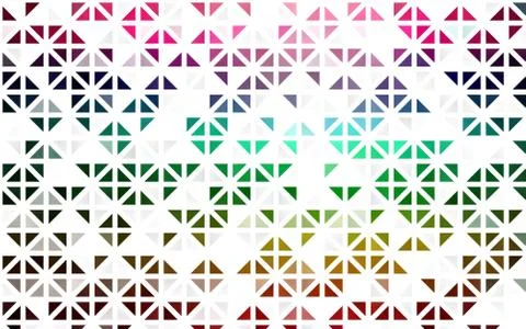 Light Multicolor, Rainbow vector seamless texture in triangular style. 스톡 일러스트